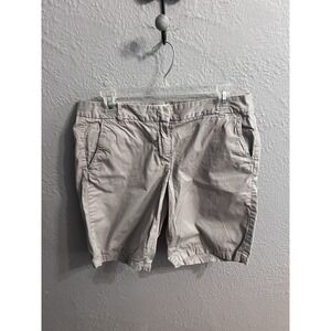 J‎ Crew Bermuda Womens Gray Flat Front Shorts Size 8
